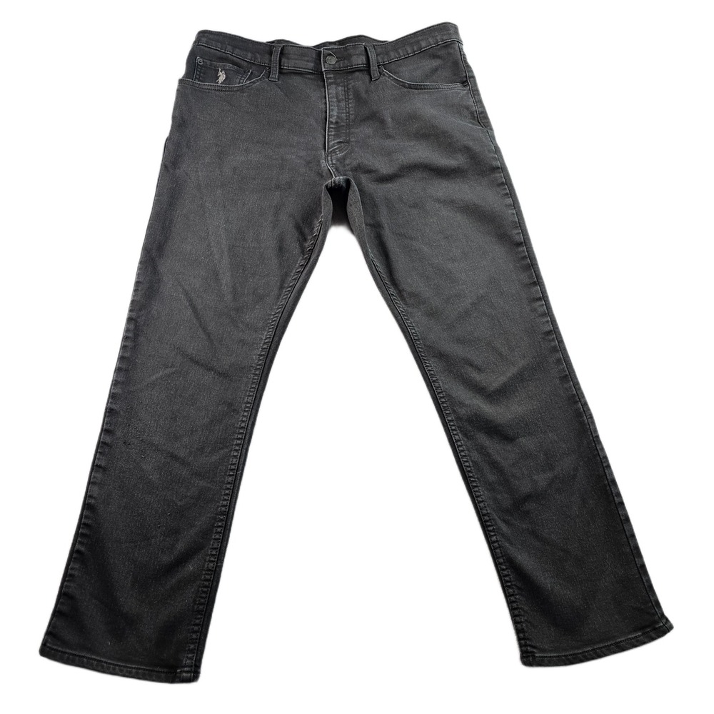 U.S. Polo Assn.‎ Jeans Mens  38x30 Black Denim Stretch Straight Leg Streetwear